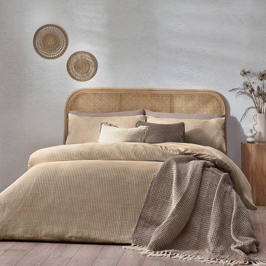 Chunky Waffle Duvet Cover Set Linen
