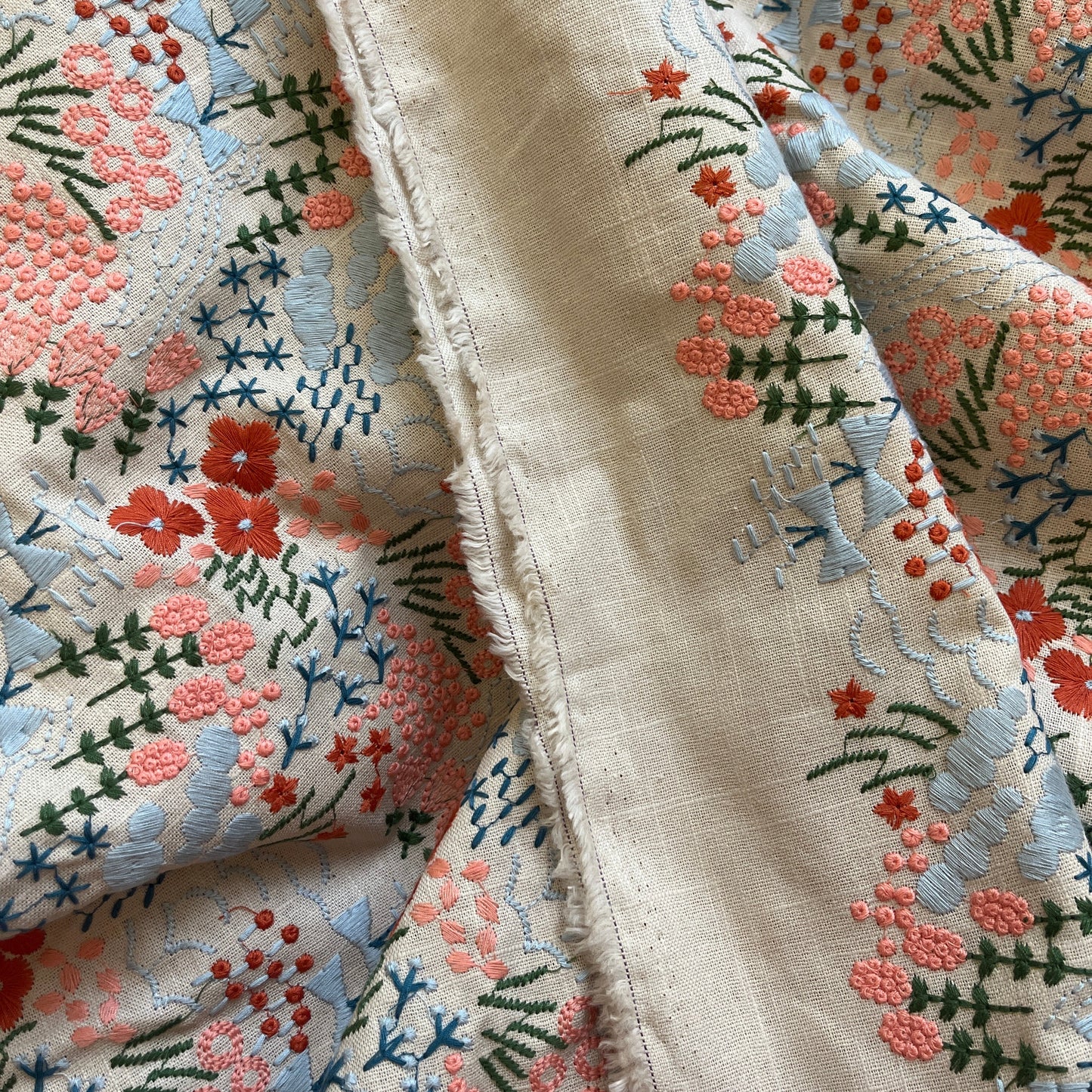 Multicolour Embroidered Fabric