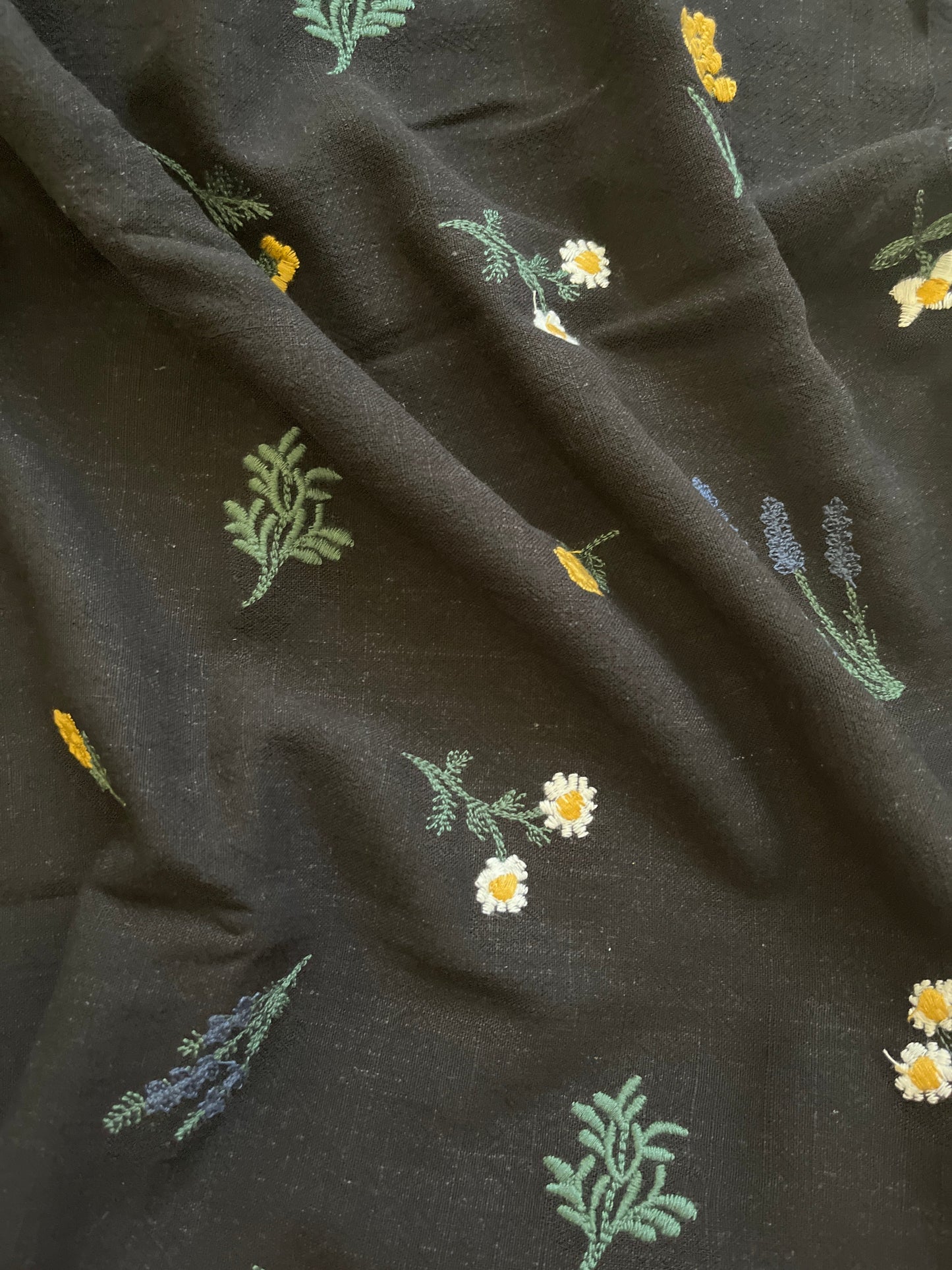 Light Blue Embroidered Fabric