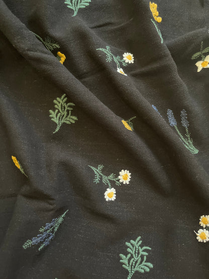 Light Blue Embroidered Fabric